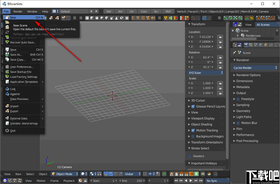 Bforartists下载,3D设计,3D渲染,三维设计,3D软件